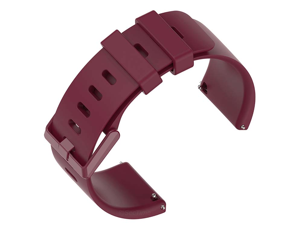 Replacement Silicone Watch Strap Band For Fitbit Versa 1, 2, Lite Maroon - Large 03 M1