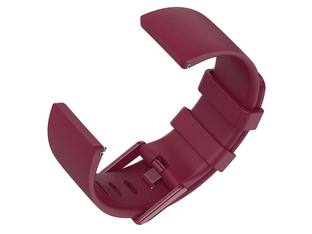 Replacement Silicone Watch Strap Band For Fitbit Versa 1, 2, Lite Maroon - Large 04 M1