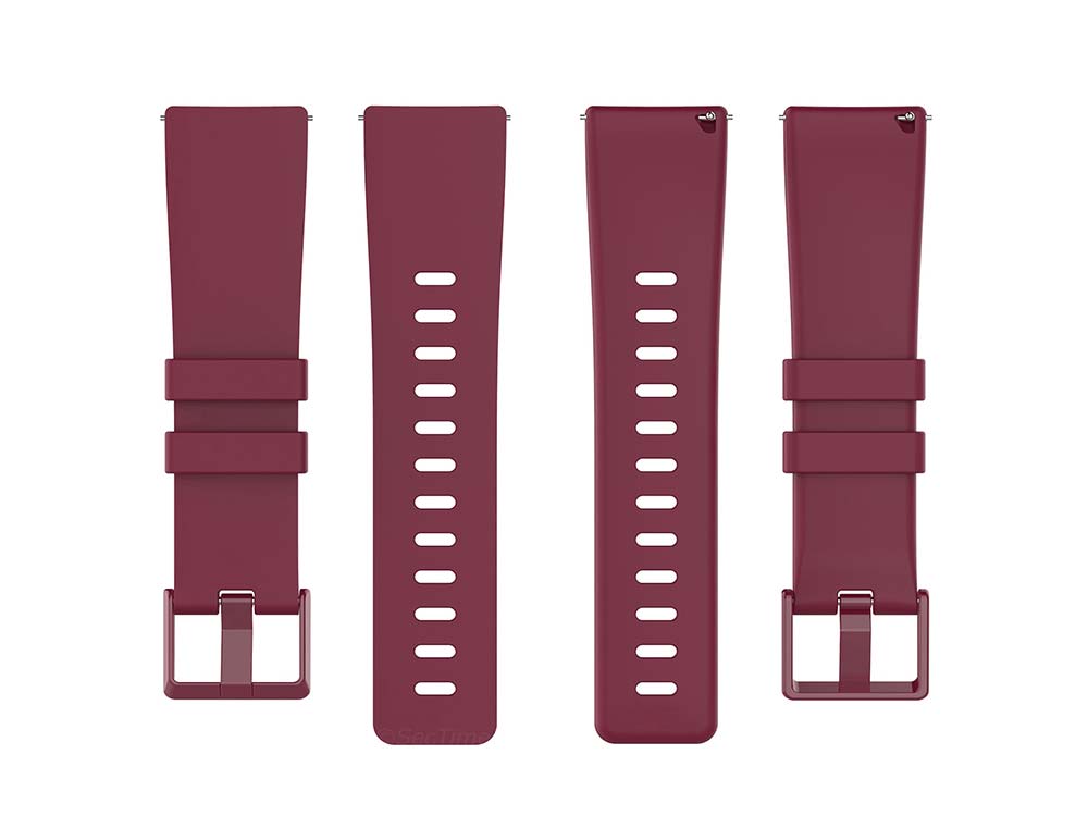 Replacement Silicone Watch Strap Band For Fitbit Versa 1, 2, Lite Maroon - Large 05 M1