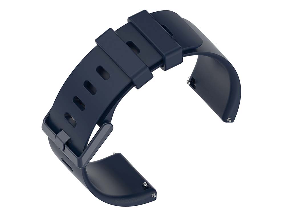 Replacement Silicone Watch Strap Band For Fitbit Versa 1, 2, Lite Navy Blue - Large 03 M1