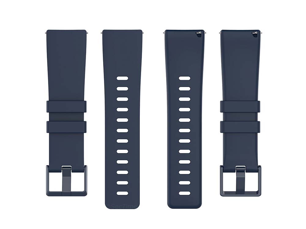 Replacement Silicone Watch Strap Band For Fitbit Versa 1, 2, Lite Navy Blue - Large 05 M1