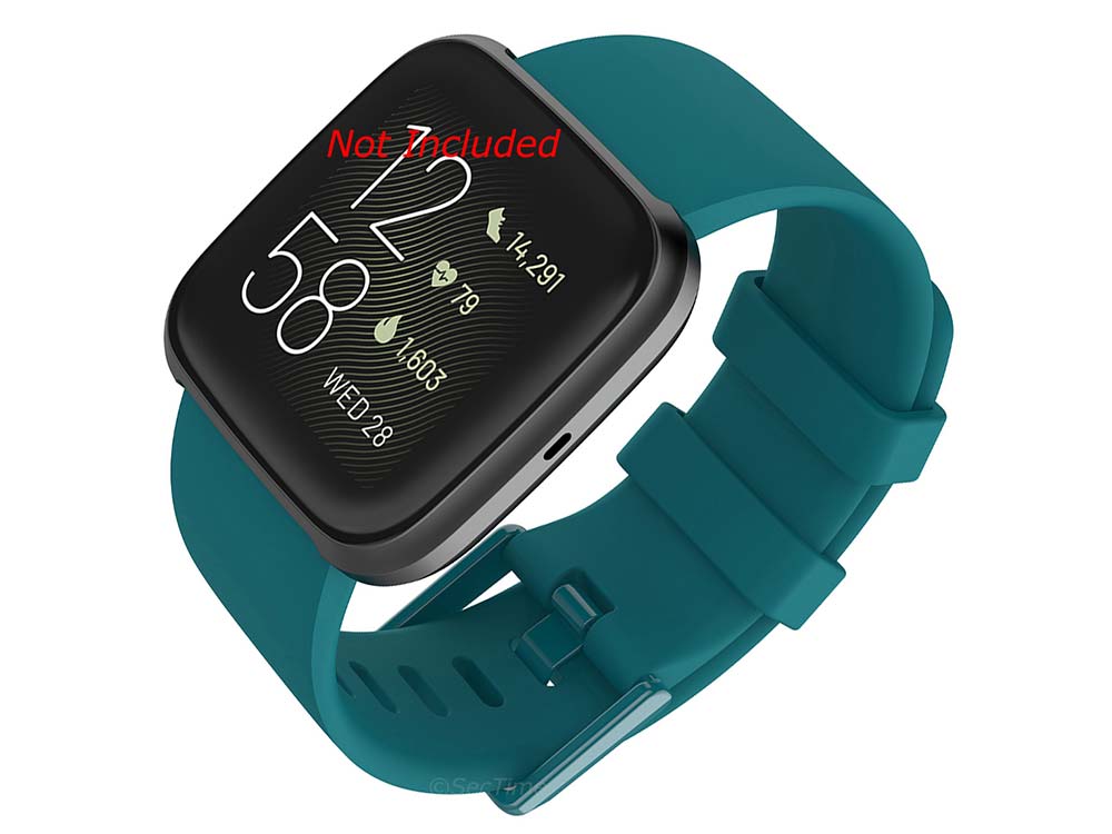 Replacement Silicone Watch Strap Band For Fitbit Versa 1, 2, Lite Turquoise - Small 01 M1
