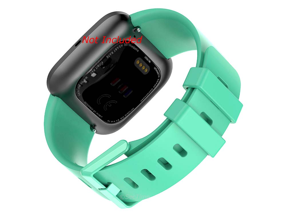 Replacement Silicone Watch Strap Band For Fitbit Versa 1, 2, Lite Green - Large 02 M1