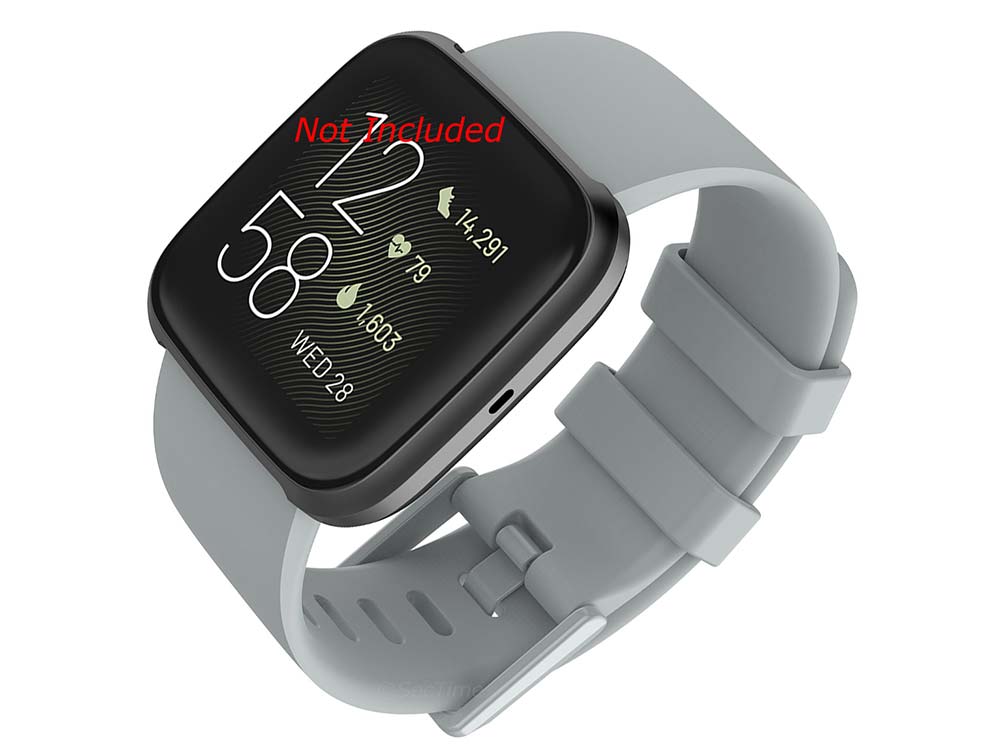 Replacement Silicone Watch Strap Band For Fitbit Versa 1, 2, Lite Grey - Small 01 M1