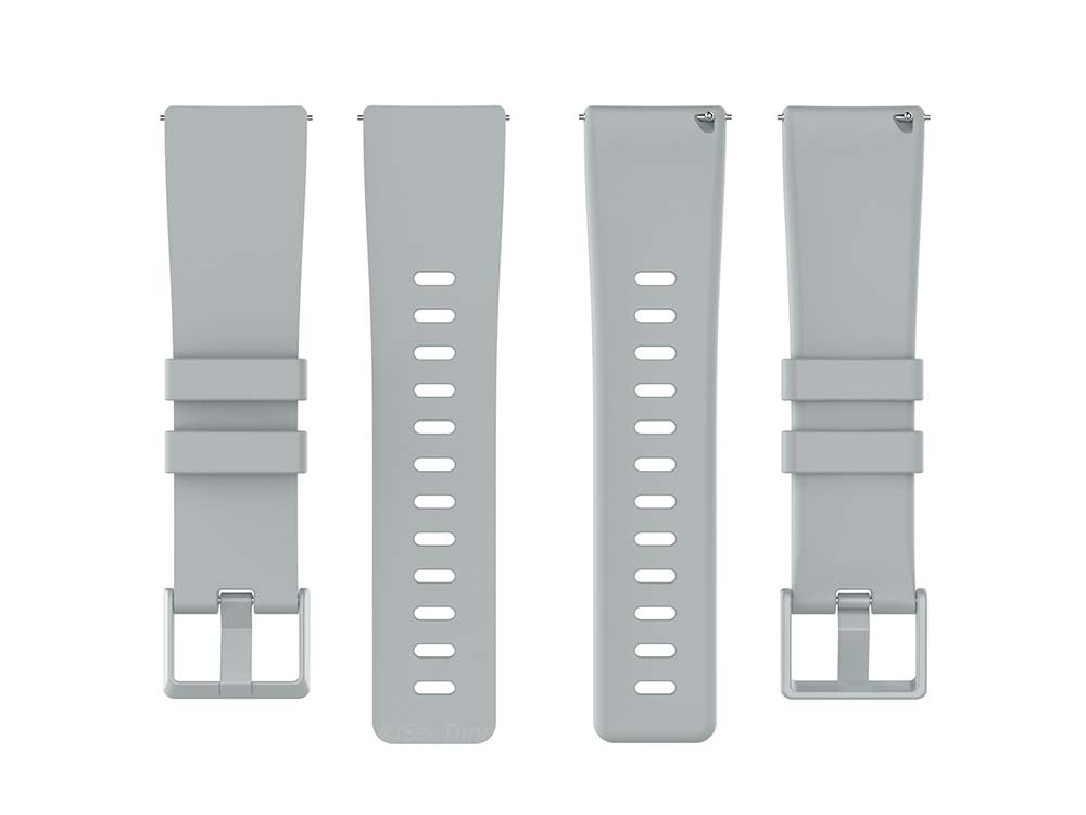 Replacement Silicone Watch Strap Band For Fitbit Versa 1, 2, Lite Grey - Large 05 M1