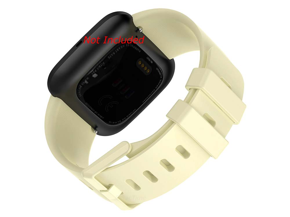Replacement Silicone Watch Strap Band For Fitbit Versa 1, 2, Lite Beige - Small 02 M1