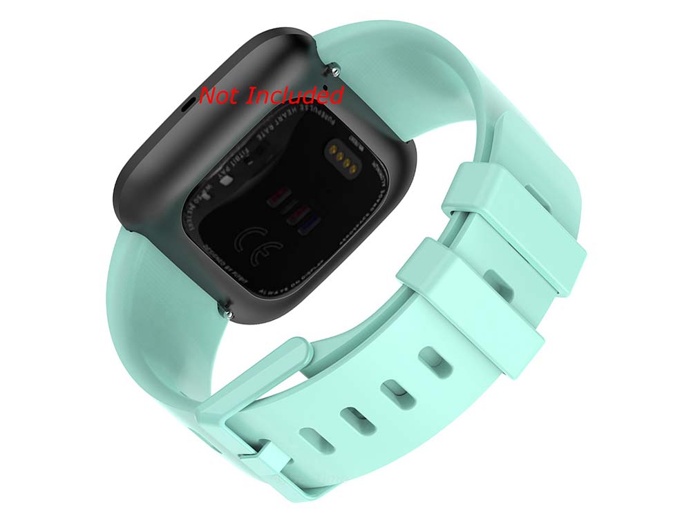 Replacement Silicone Watch Strap Band For Fitbit Versa 1, 2, Lite Cyan - Small 02 M1