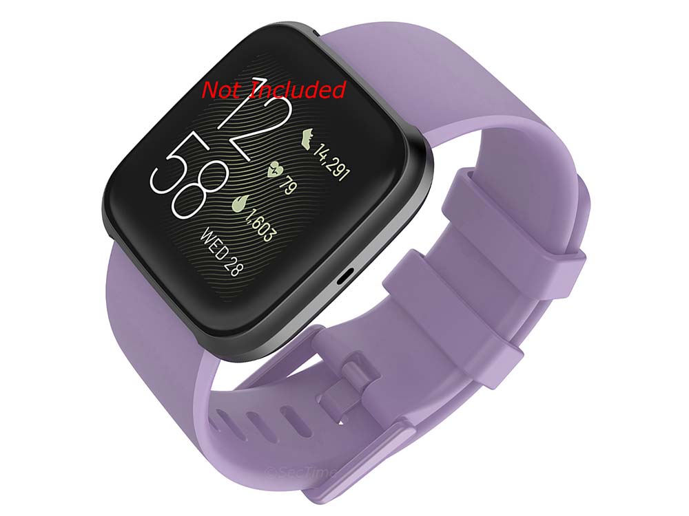 Replacement Silicone Watch Strap Band For Fitbit Versa 1, 2, Lite Lilac - Large 01 M1