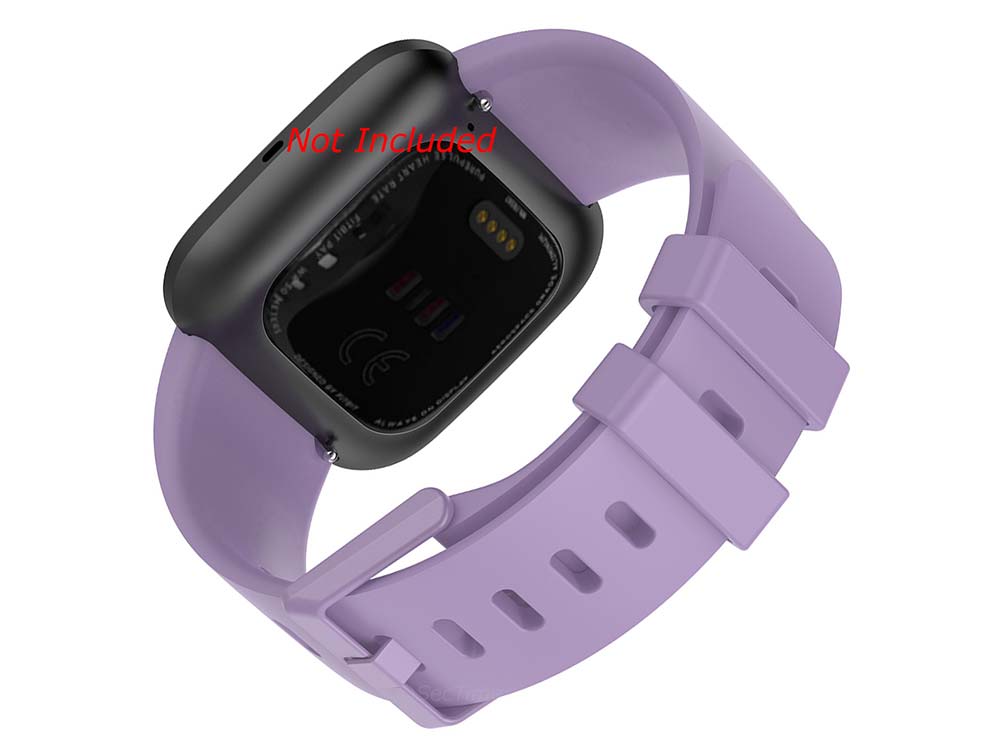 Replacement Silicone Watch Strap Band For Fitbit Versa 1, 2, Lite Lilac - Large 02 M1