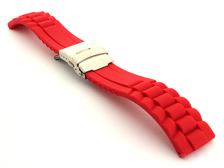 Mens Silicone Rubber Watch Strap Band Waterproof With Deployment Clasp Gm Ebay 6036