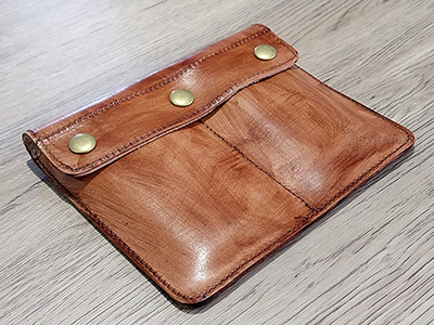 Genuine Leather Watch Pouch for 2 Wristwatches Brown