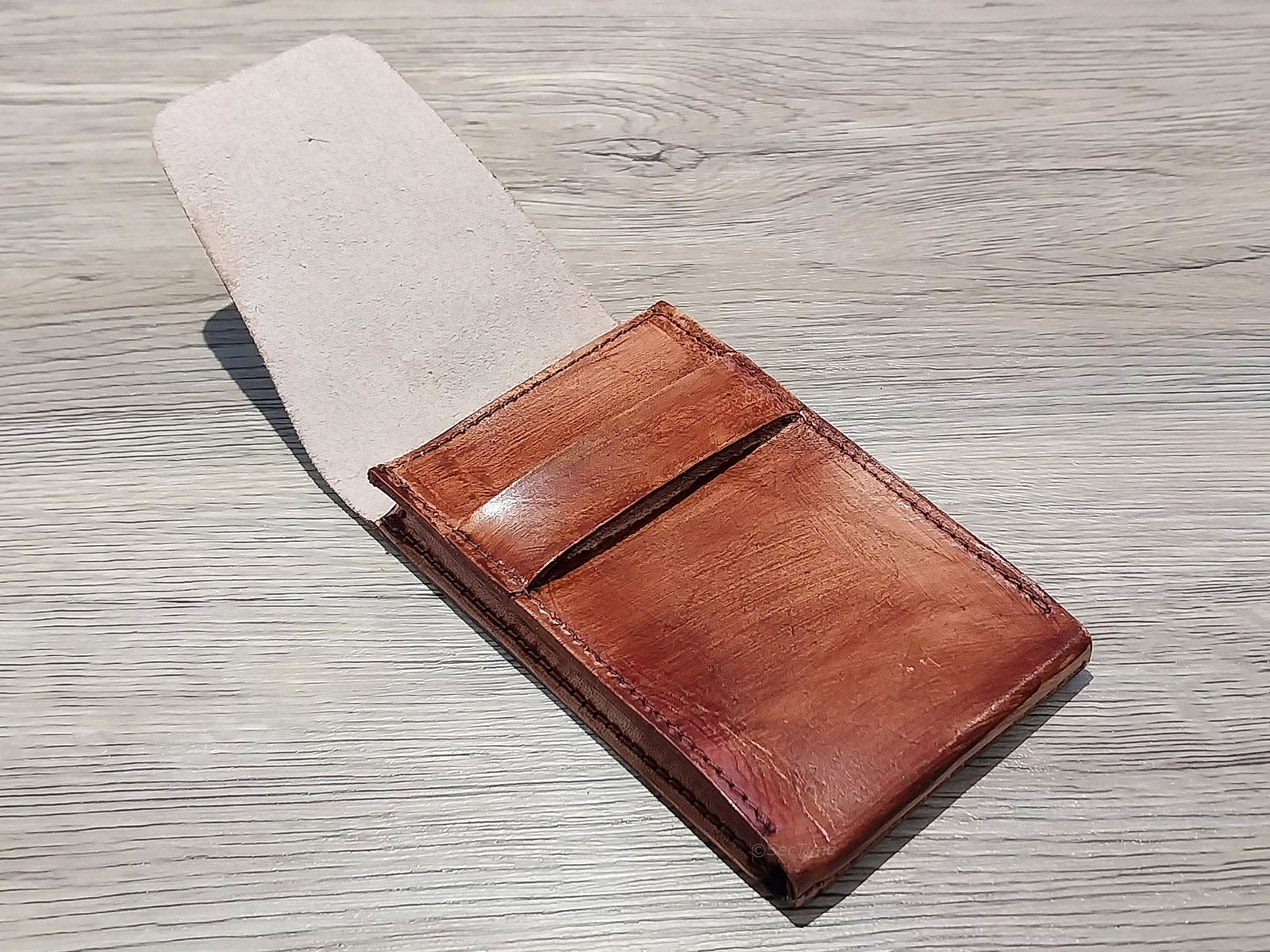 Genuine Leather Watch Pouch for 1 Wristwatch Brown 02