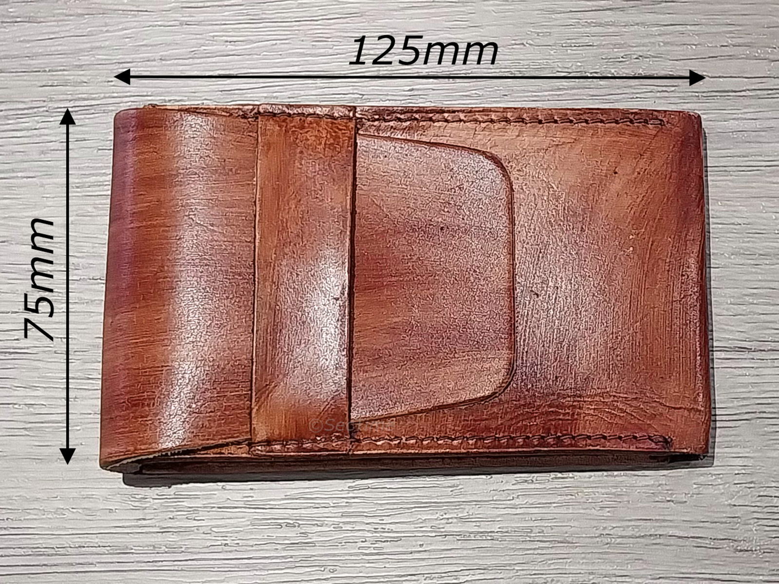 Genuine Leather Watch Pouch for 1 Wristwatch Brown 05