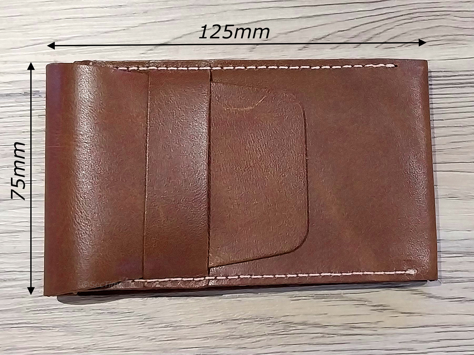 Genuine Leather Watch Pouch for 1 Wristwatch Dark Brown 05