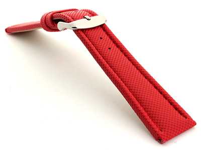 Polyurethane Waterproof Watch Strap Red 20mm