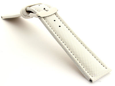 Polyurethane Waterproof Watch Strap White 20mm